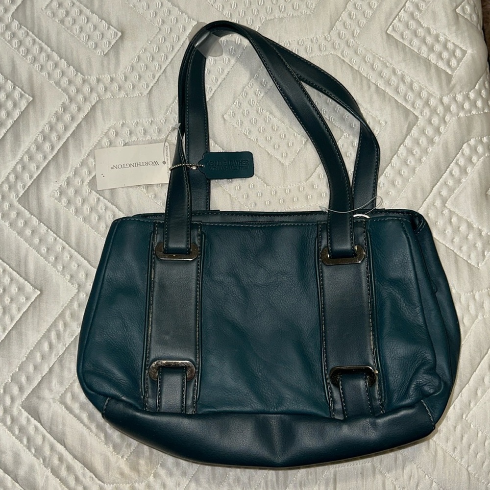 Genuine Leather WORTHINGHAM purse Teal  (NEW)